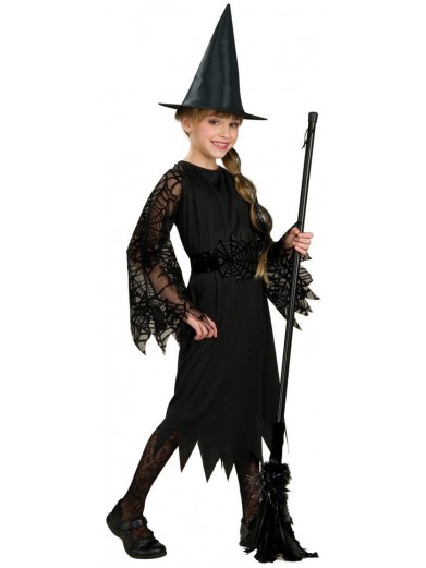 Черное платье ведьмочки для девочки