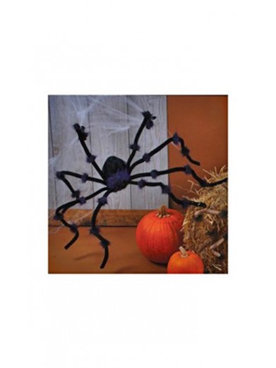Чёрный плюшевый паук 120 см