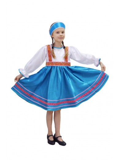 Детские синие платье для девочки