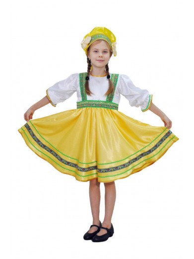 Детские желтое платье для девочки