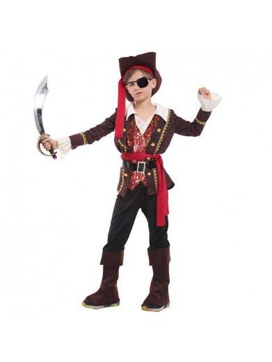 Детский блестящий костюм пирата