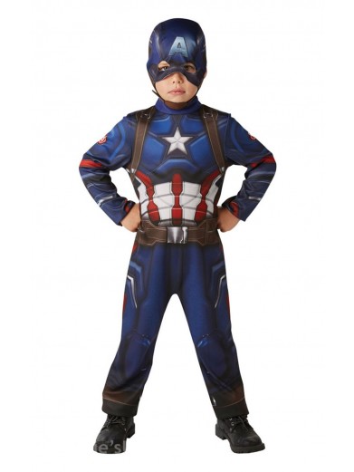 Детский классический костюм Капитана Америка фото
