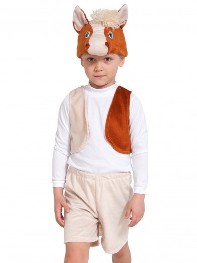 Детский костюм лошадки с жилетом и шортами