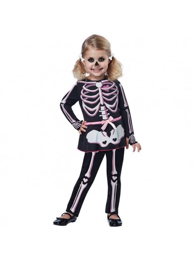 Детский костюм малышки скелетика фото