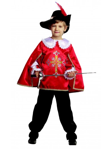 Детский костюм мушкетера красный
