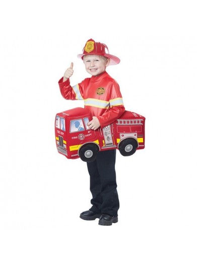 Детский костюм пожарной машины фото
