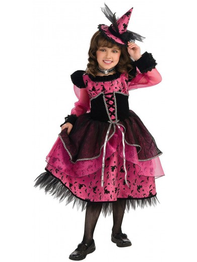 Детский костюм розовой ведьмочки