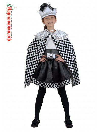 Детский костюм шахматной королевы Премиум