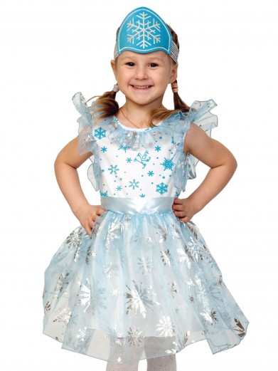карнавальный костюм нарядное платье снежинки для девочки