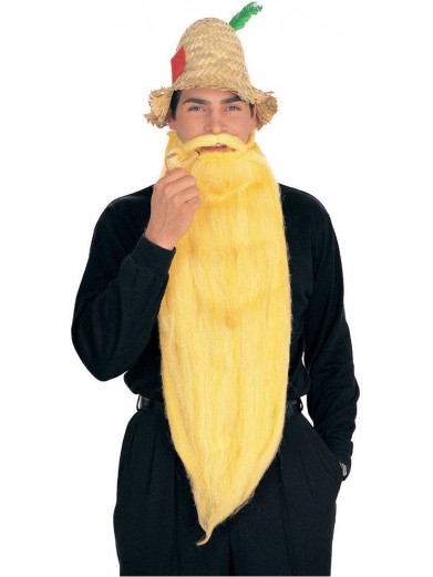 Длинная желтая борода с усами