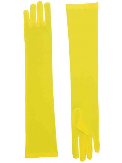 Длинные желтые перчатки
