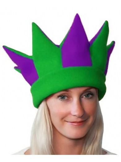 Фиолетово-зеленая шапка петрушки и скомороха