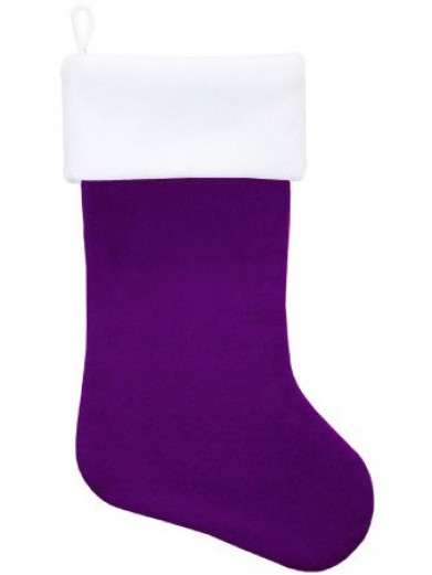 Фиолетовый рождественский носок из флиса классический