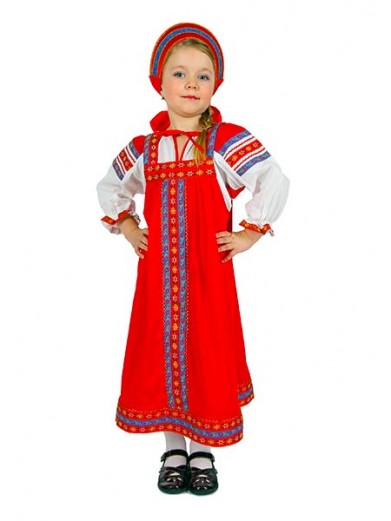 Хлопковый национальный костюм для девочки