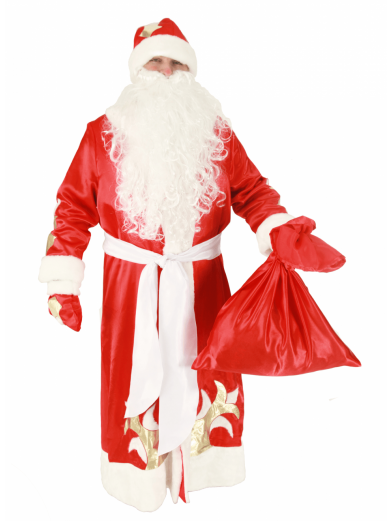 Карнавальный костюм Дед Мороз красный 1 фото