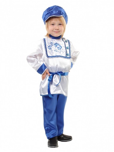 Карнавальный костюм для мальчика Гжель детский