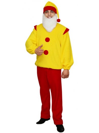 Карнавальный костюм Гнома желто-красный