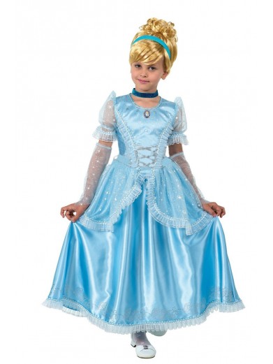 Карнавальный костюм принцессы Золушки атлас