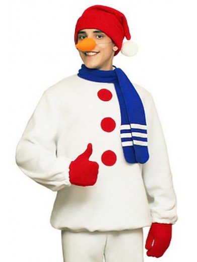 Карнавальный набор Снеговика с шарфом и носом-морковкой