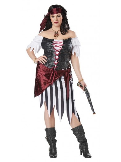Классический костюм пиратки большого размера