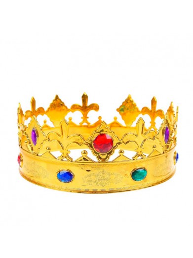 Королевская золотая корона с камнями