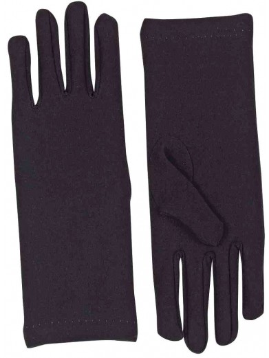 Короткие черные перчатки