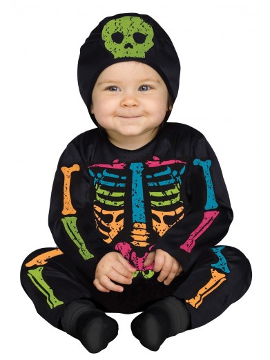 Костюм малыша-скелетона цветной фото