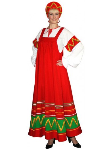 Костюм Русский национальный костюм Ульяна красный