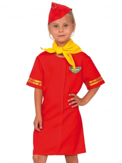 Красный кстюм стюардессы