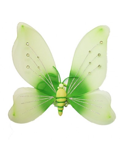 Крылья бабочки бело-зеленые