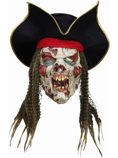Маска пиратской мумии со шляпой и волосами