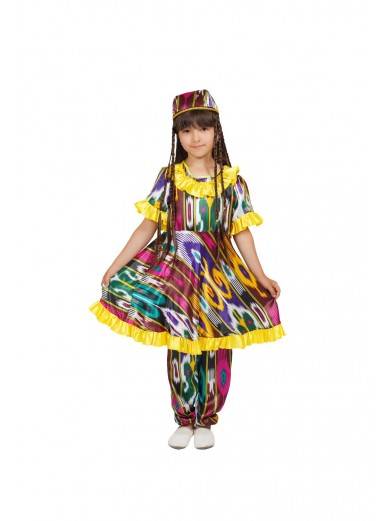 Национальный узбекский костюм для девочки