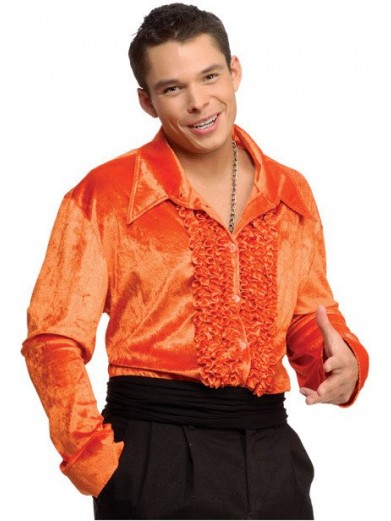 Оранжевая рубашка в стиле Диско