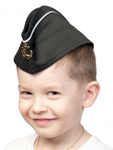 Пилотка ВМФ с кантом детская фото