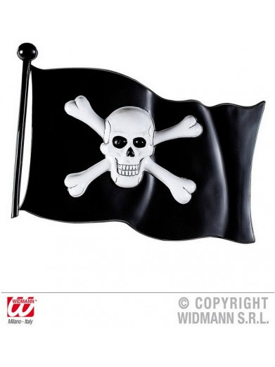 Пиратский пластиковый флаг 45 см
