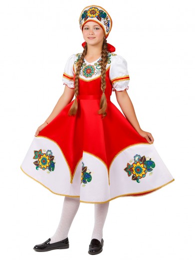 Русский костюм Калинка с кокошником