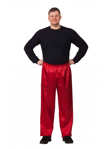 Сатиновые брюки Санта Клауса для взрослого