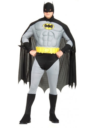 Серый костюм мускулистого Бэтмена