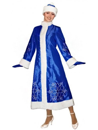 Синий костюм Снегурочки Серебряная Снежинка