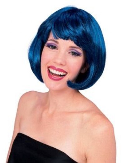 Синий парик супер-модели