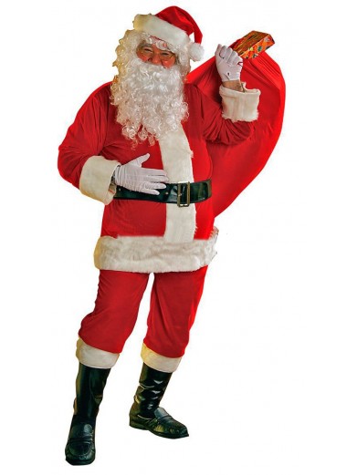 Велюровый костюм Санта Клауса