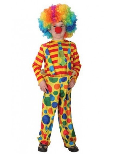 Яркий детский костюм циркового клоуна