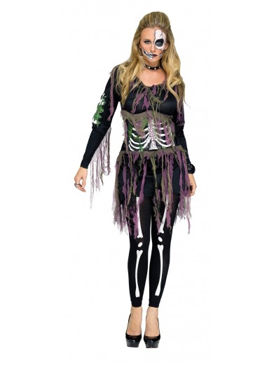 Женский костюм скелетона 3D фото