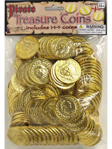 Золотые монеты пирата фото