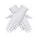 Короткие белые атласные перчатки