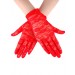 Короткие красные гипюровые перчатки