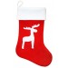 Красный рождественский носок с оленем