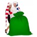 Огромный подарочный мешок Деда Мороза зеленый