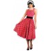 Розовое платье девушки-стиляги 50-х