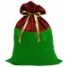 Шотландский мешок для подарков красно-зеленый